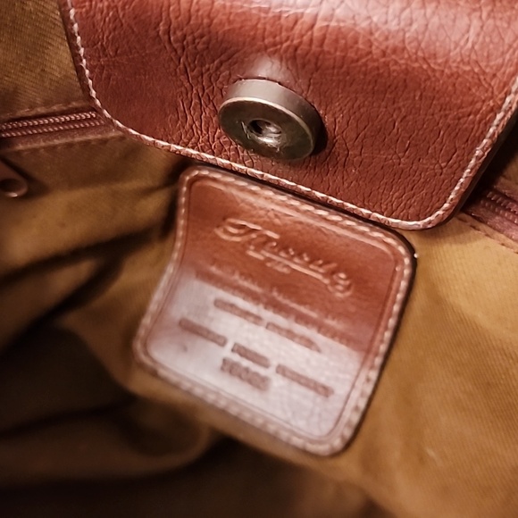 Fossil 1954 woven w wood handles satchel w crossbody strap. PERFECT CONDITION!! - Picture 7 of 9